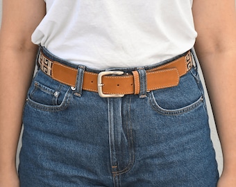 Woman Guarda Pampas Premium Woven Polo Belt | Hand Made Lightweight Vegetable-Tanned Leather Polo Belt