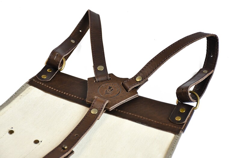 Leather Gardening Apron Crossback Garden Florist Gardener Etsy