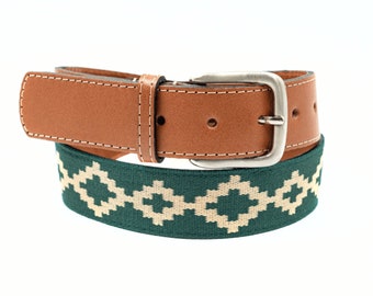 Guarda Pampas Premium Woven Polo Belt | Hand Made Lightweight Vegetable-Tanned Leather Polo Belt | Unisex Belt