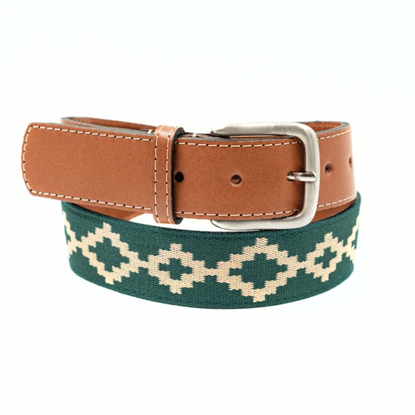 Guarda Pampas Premium Woven Polo Belt | Hand Made Lightweight Vegetable-Tanned Leather Polo Belt | Unisex Belt