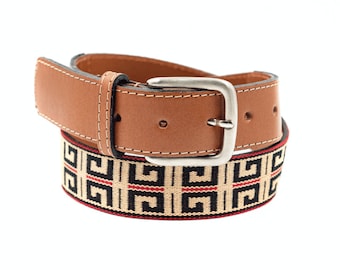 Guarda Pampas Premium Woven Polo Belt | Hand Made Lightweight Vegetable-Tanned Leather Polo Belt | Unisex Belt