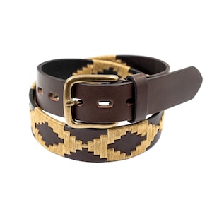 Embroidered Belt, Gaucho belt, Polo belt, Leather belt, Argentinian belt, Argentinian polo belt unisex