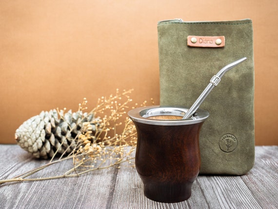 Balibetov Yerba Mate Gourd Set (Original Natural Handmade Yerba Mate Cup  Argentina) - Includes Mate Tea Cup, Bombilla (Yerba Mate Straw) and Clean