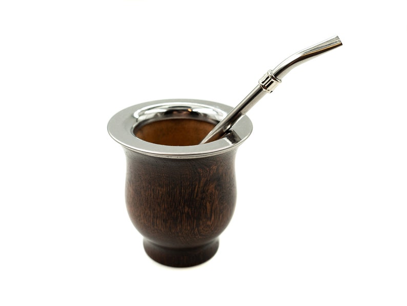 Wooden Mate Gourd Cup, Yerba mate gourd, Mate, Bombilla , Yerba mate cup image 3