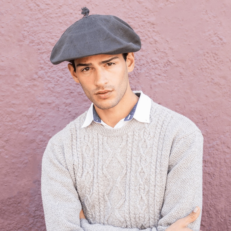 Béret unisexe, chapeau Gaucho, chapeau traditionnel d'Argentine Gray