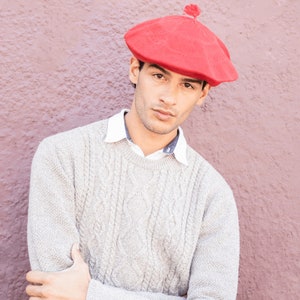 Béret unisexe, chapeau Gaucho, chapeau traditionnel d'Argentine Red