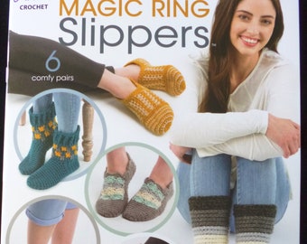 Magic Ring Slippers - Patroonboek met 6 comfortabele paar om te maken door Lena Skvagerson - Annie's Crochet