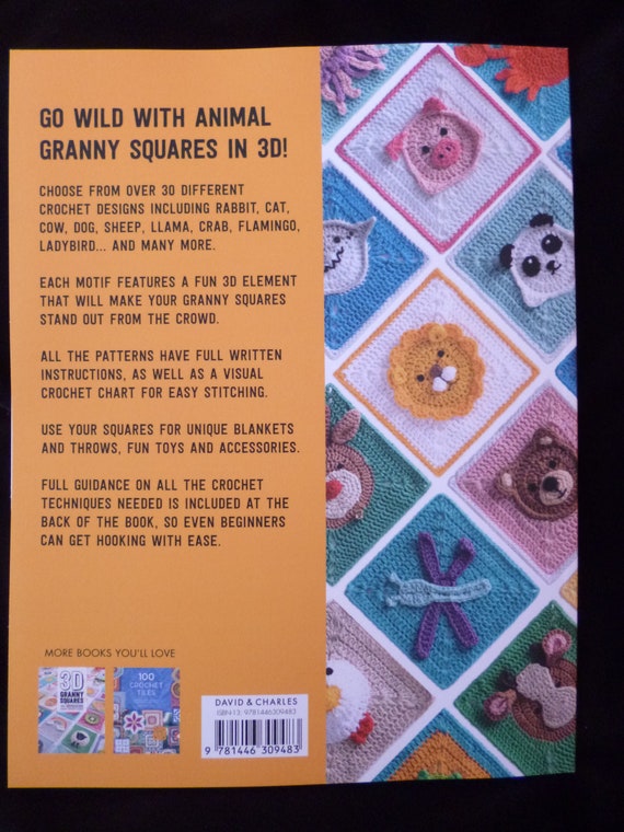 3D Animal Granny Squares Crochet Pattern Book of Over 30 Creature