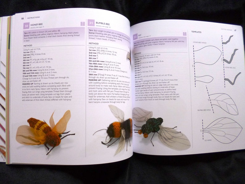 Oiseaux, papillons et petites bêtes à tricoter et à crocheter par Lesley Stanfield Cahier de modèles de créatures à tricoter et à crocheter, édition 2021 image 9