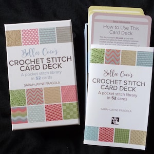 Jeu de cartes au point de crochet de Bella Coco - Une bibliothèque de points de poche en 52 cartes par Sarah-Jayne Fragola