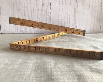 Vintage folding ruler from England