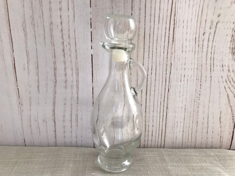 Vintage Glass Oil Bottle Etsy