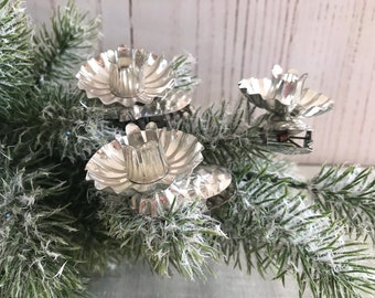 Four Silver vintage tree Candleholder