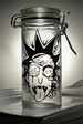 Stache / Stash Jar 'Rick and Morty' 5' inch 