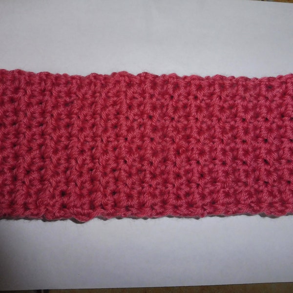 Bandeau serre-tête headband fait main en laine rose buvard