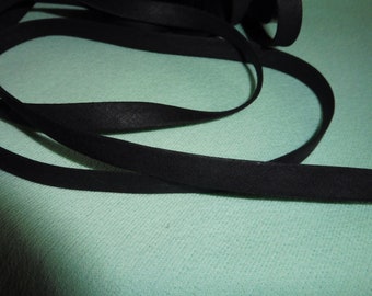 Biais ruban noir polycoton 1 cm lot de 2 mètres