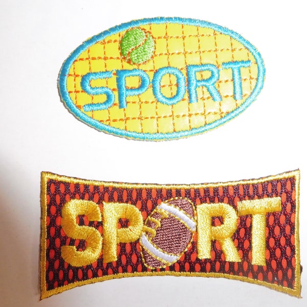 Grand écusson sport thermocollant patch football américain ou tennis