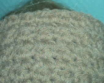 Bandeau serre-tête headband fait main en laine beige