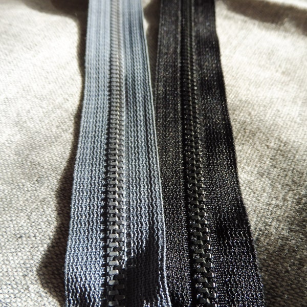 Fermeture Eclair métal gris moyen ou noir pour pantalon 12 cm