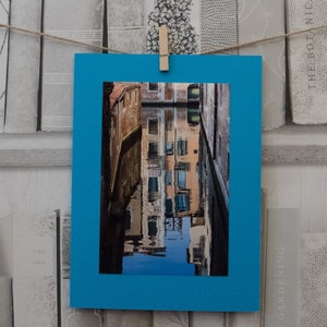 Geburtstagskarte, Mann, Frau, Freund, personalisiert, leer, Gruß, Karte, Venedig, Reflexion, Kanal