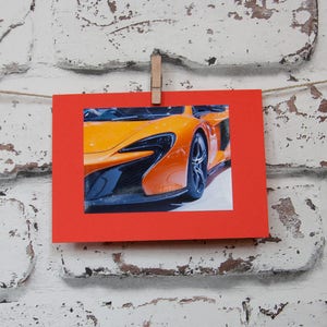 Geburtstagskarte, McLaren, McLaren 650, Auto, Sportwagen, Mann, Frau, Freund, personalisiert, blanko, Gruß,