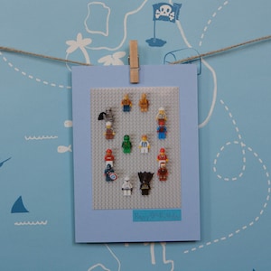 9, 8, 7, 6, 5, 4, 10, 11, 12, Lego, Números, Minifiguras, Cartão de aniversário, Criança, Filho, Filha, Sobrinho, Sobrinha, Irmão, Irmã