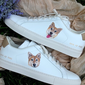 Custom order--pet portraits on shoes