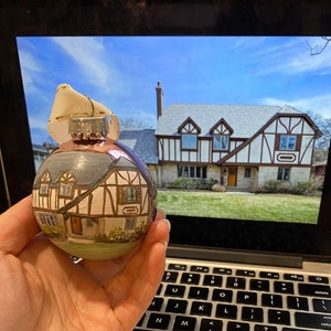 Aangepast huisornament-huisportret schilderen-etsy&#39;s keuze-inwijdingsfeest cadeau-nieuw huis-eerste huis-sluitingscadeau-cadeau makelaar