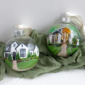 Aangepast huisornament-huisportret schilderen-etsy&#39;s keuze-inwijdingsfeest cadeau-nieuw huis-eerste huis-sluitingscadeau-cadeau makelaar