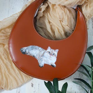 Custom Pet portrait purse|realistic hand painted pet painting|cat dog portrait|gift for pet lover|animal painting on bag