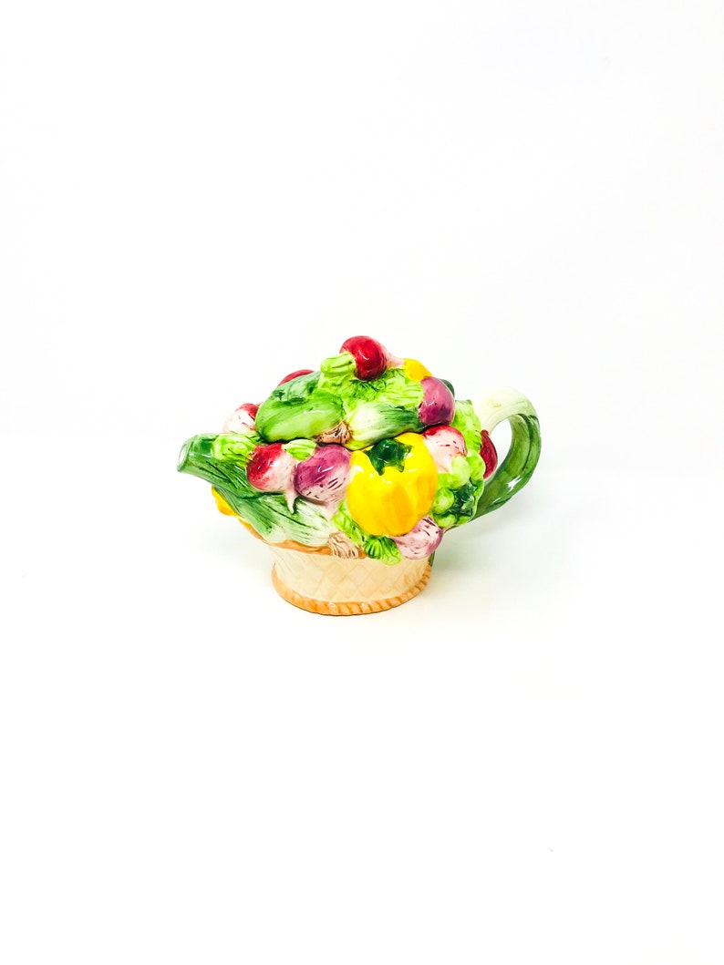 Vintage Teapot Vegetable Decor Vegetable Teapot Home Decor Kitchen Decor Kitchenware Gift Ideas Kitchen Kitsch Gifts for Her