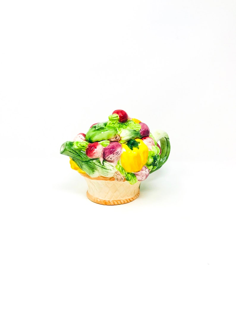 Vintage Teapot Vegetable Decor Vegetable Teapot Home Decor Kitchen Decor Kitchenware Gift Ideas Kitchen Kitsch Gifts for Her