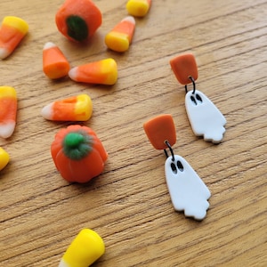 Clay Ghost Earrings | Ghost Earrings | Glow in the dark earrings | Ghost Clay Earrings | Halloween Earrings