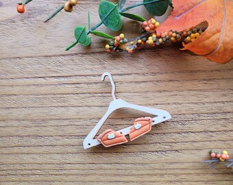 Handmade Polymer Clay Pumpkin Pie Stud Earrings | Thanksgiving Jewelry
