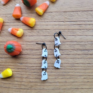 Clay Ghost Earrings | Ghost Earrings | Glow in the dark earrings | Ghost Clay Earrings | Halloween Earrings