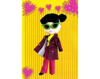 NEO Blythe Einteiler Hose - Vintage PDF Schnittmuster & Nähanleitung für Blythe Puppe - Blythe Kleidung - Einfache Anleitung - Digitaler Download