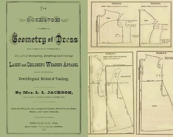 La scienza e la geometria dell&#39;abito: essere un manuale completo di istruzioni - Libro vintage del 1876 - Diagrammi e modelli - Download istantaneo - PDF