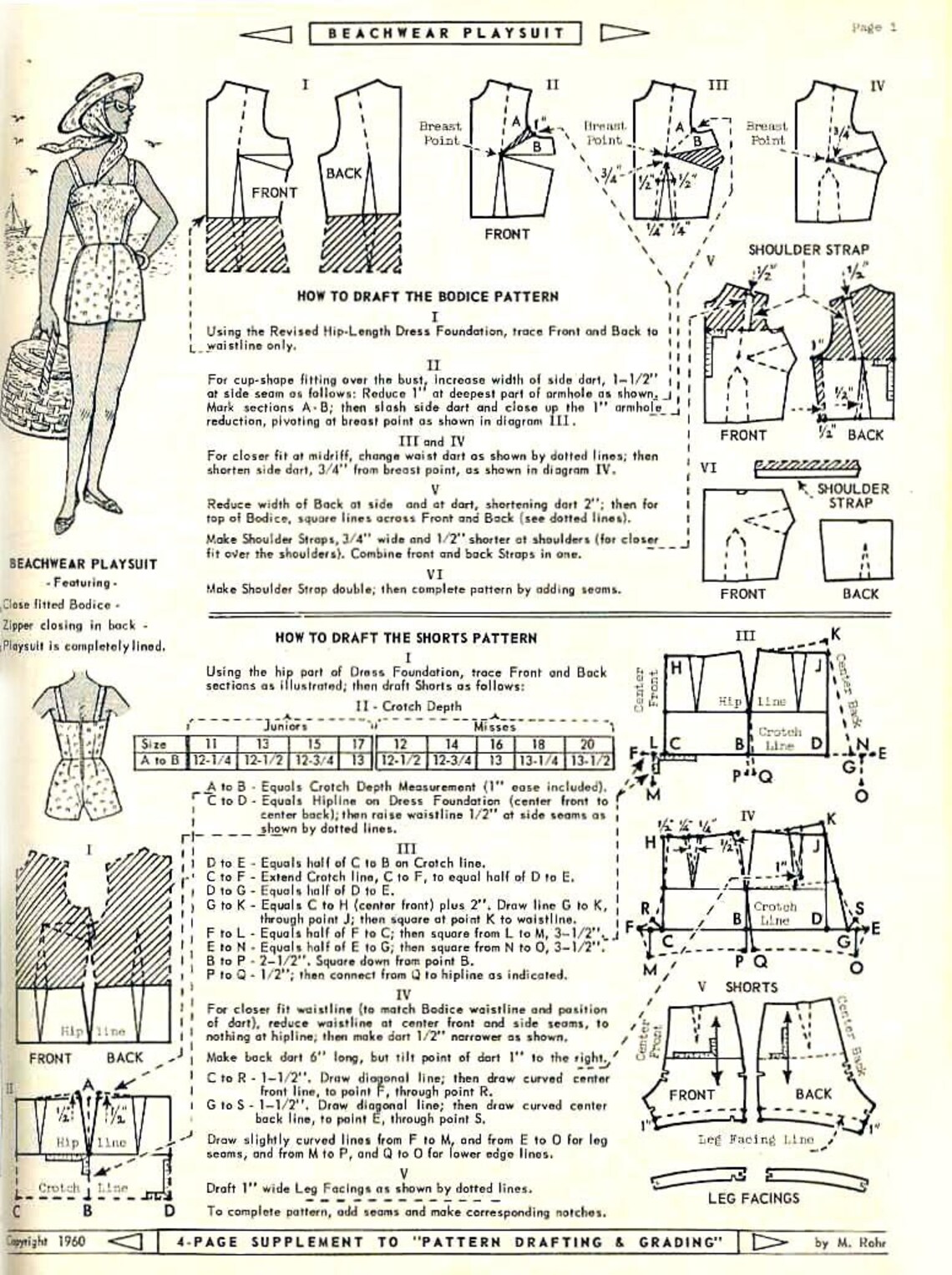 Pattern Drafting & Grading: Women's and Misses Garment Design Including ...