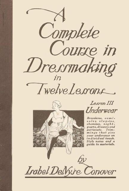 A complete Course in Dressmaking in Twelve Lessons. Lesson | Etsy