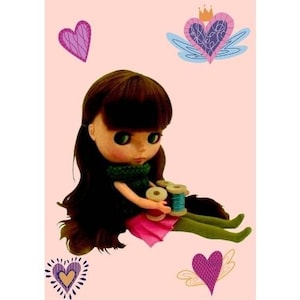 NEO Blythe simple tights - Vintage PDF pattern & sewing tutorial for Blythe doll - Blythe clothes - Easy instruction - Digital download