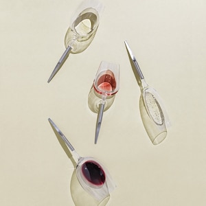 Wine Glasses for Picnic Set of 2 crystal white wine glasses image 9