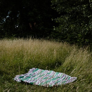Recycled Cotton Blanket Limited Striped Edition Made in Italy image 3