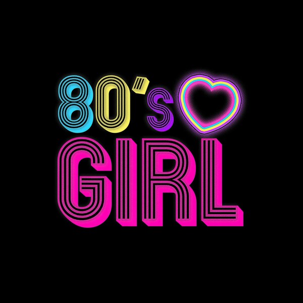 Cool 80s Girl For Women Mom 1980's Birthday Retro Costume Digital PNG