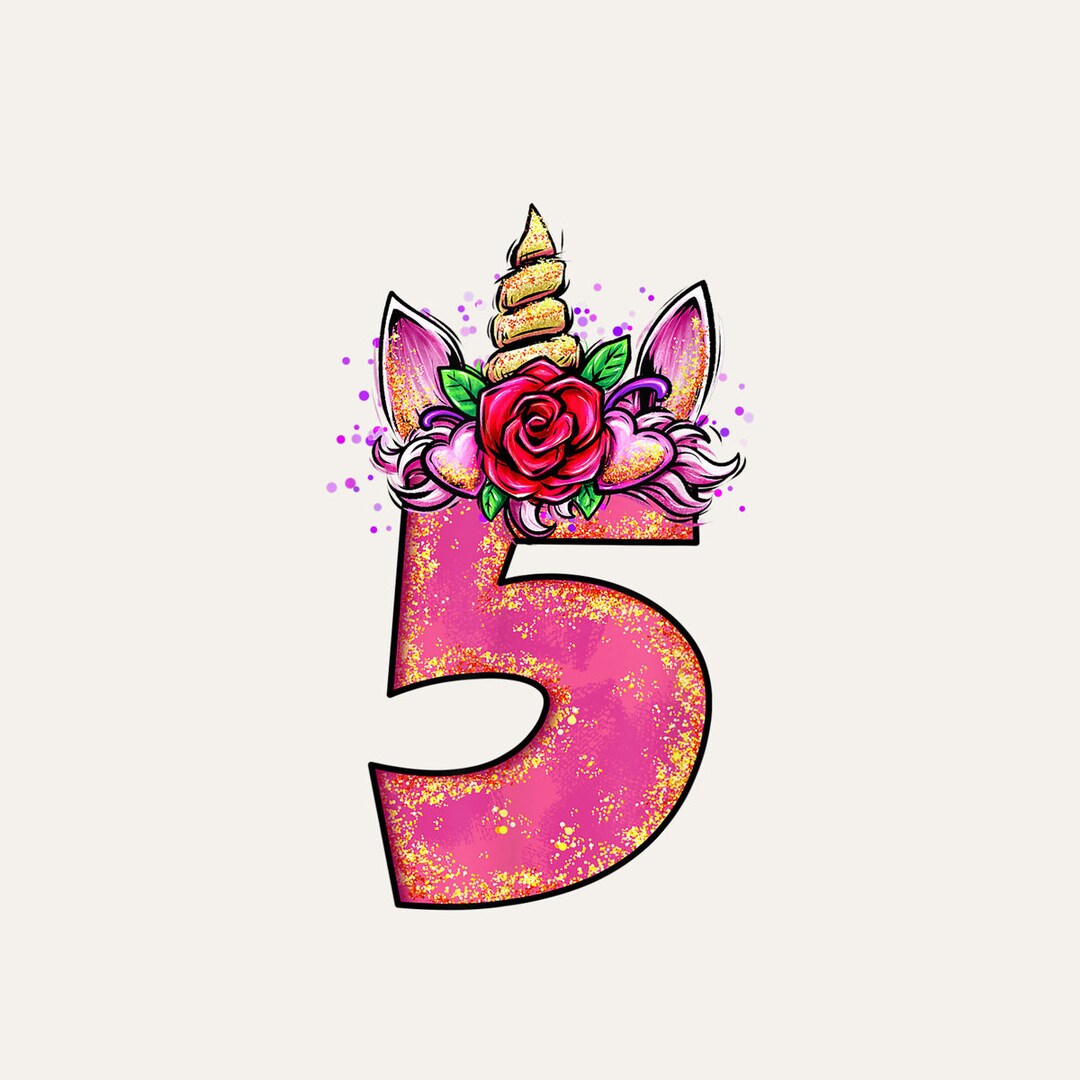 5th Birthday Girl Shirt 5 Year Old Girl Birthday Gifts Digital PNG Etsy