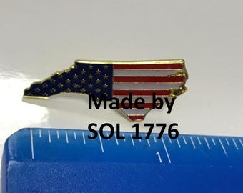 North Carolina State Lapel Pin NC US Flag American USA Patriot Politics