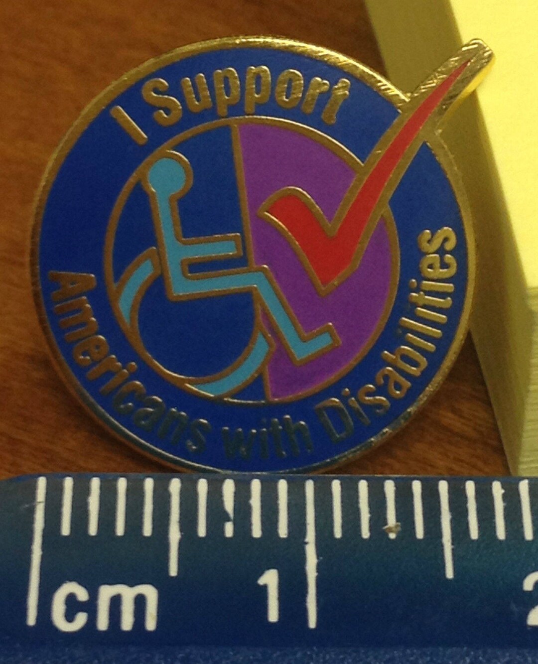 I Support Americans With Disabilities Lapel Pin - ADA Pin - Etsy
