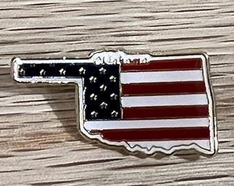 Pin de solapa del estado de Oklahoma Bandera de EE. UU. Patriota de EE. UU. Política