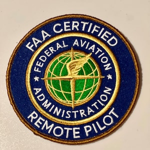 3 inch FAA Certified Drone Pilot Patch 3 inch (w hook and loop closure or be sewn)