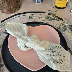 Serviette de table brodé