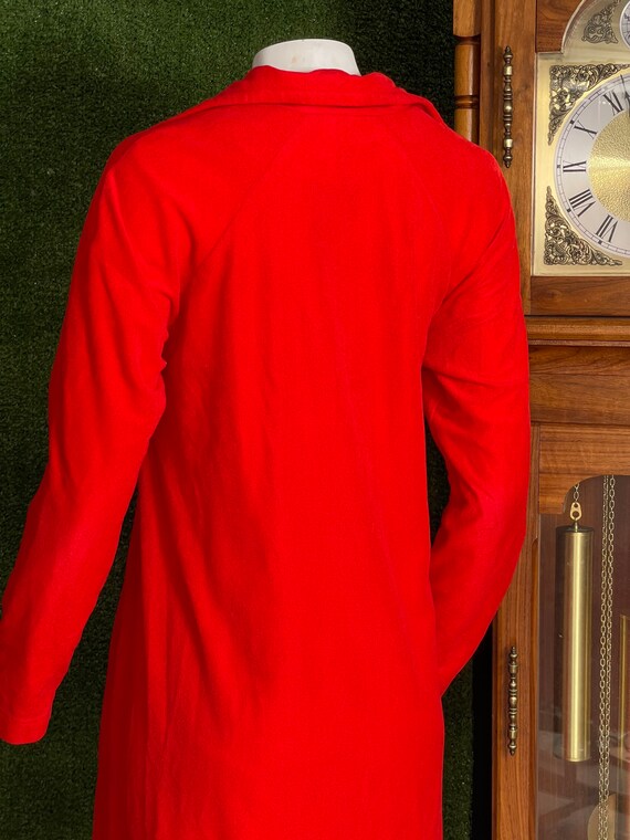 Vintage 1970s Bill Tice Red Loungewear Robe - image 4